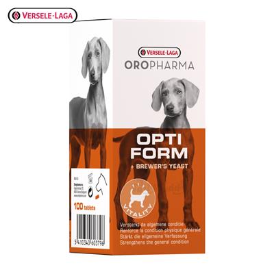 (Exp:30/05/2024) OROPHARMA Optiform dog - อาหารเสริมสุนัข ปรับช่องท้อง ช่วยย่อย เจริญอาหาร ขนแน่น (100 เม็ด), Versele Laga