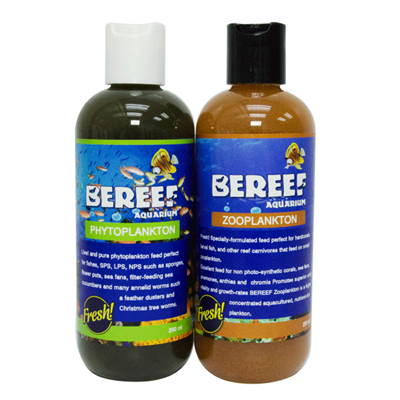 BEREEF Phytoplankton + Zooplankton for marine tank, reef coral (couple)