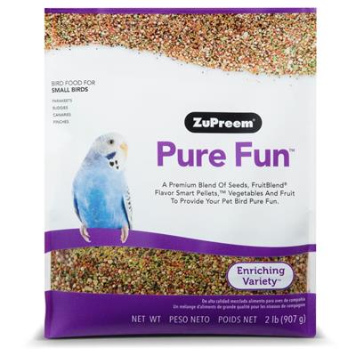 ZuPreem Pure Fun Small Birds ซูพรีม สูตรผลไม้+ผัก+เมล็ดธัญพืช สำหรับนกเล็ก หงษ์หยก คีรีบูน ฟินซ์ (2lb/907g)