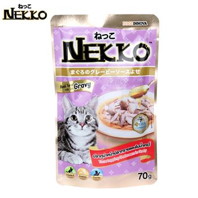 Nekko Cat food Nekko Tuna topping Sea Bream in Gravy  (70g)