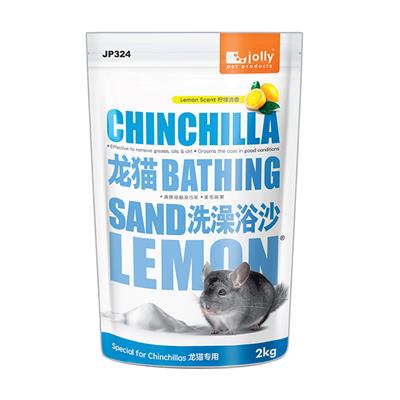 Jolly Chinchilla Bathing sand ทรายอาบน้ำชินชิล่า กลิ่นเลมอน (2kg) (JP324)