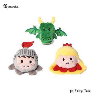 Q-monster Fairy Tale - squeaky dog chew toy animal farm doll series. made from fabric, chew with fun and durable.