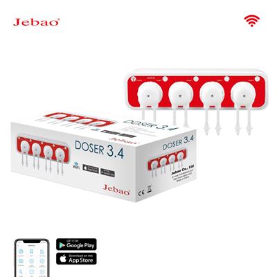 Jebao DOSER 3.4 - high precision dosing pump automatic addition of solution with 4 dosers, controlled by mobile app or manual