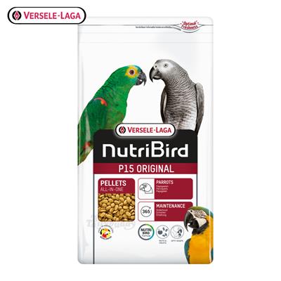NutriBird P15 (ORIGINAL) Extruded pellets - Maintenance food for parrots, Versele-Laga (1kg)