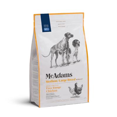 McAdams Medium/Large Breed Free Range Chicken แมคอดัมส์ อาหารสุนัขพันธุ์กลาง-ใหญ่ สูตรไก่ฟรีเรนจ์ (2kg)