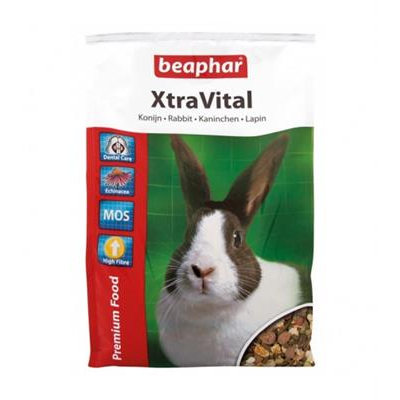 Beaphar Xtravital Rabbit บีฟาร์ อาหารสำหรับกระต่ายโต เสริมวิตามิน ลดกลิ่นฉี่  (1kg.)