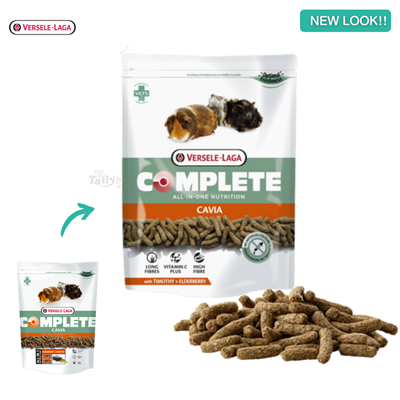 Complete Cavia Elderberry + Timothy อาหารหนูแกสบี้สูตรผลไม้เอลเดอร์เบอร์รี่ และหญ้าทิมโมธี่ (500g. , 1.75kg.), Versele Laga