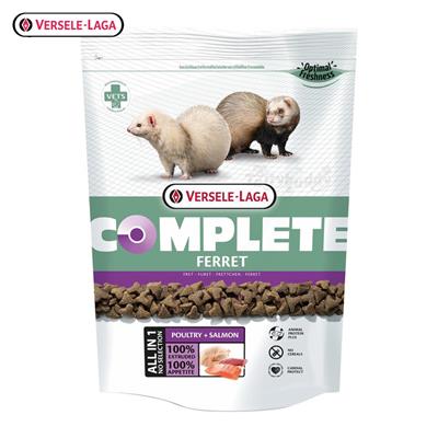 (EXP:10/08/2023) Complete - Ferret อาหารเฟอเรท สูตรไก่และแซลมอน สารอาหารครบถ้วนเพื่อสุขภาพที่ดี ลดกลิ่นมูล, Versele Laga