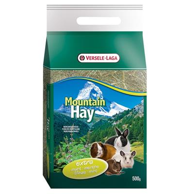 (EXP:21/07/2023) Mountain Hay Mint หญ้าจากเทือกเขายุโรป สูตรมิ้นท์ (500g.), Versele Laga