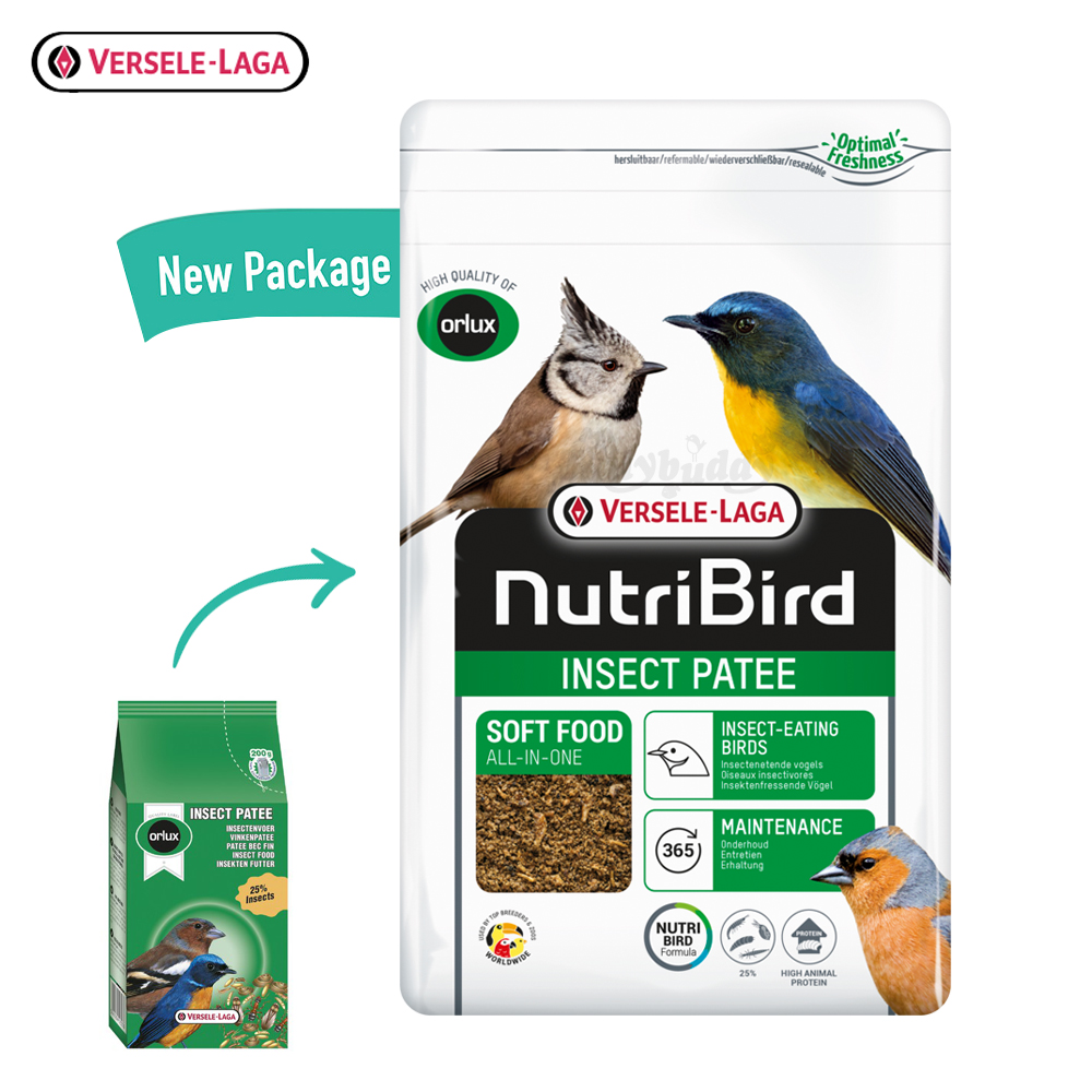 (Orlux) NutriBird Insect Patee อาหารนกกินแมลง สูตรแมลง 25% หอมอร่อย ย่อยง่าย (250g)