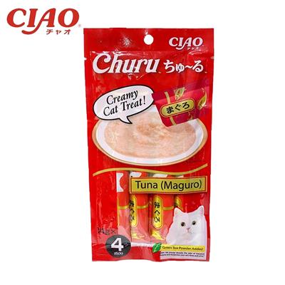 CIAO ชูหรุ ทูน่า (มากุโระ) ขนมแมวเลีย ครีมแมวเลีย รสเนื้อปลาทูน่ามากุโระ (4 ซอง/แพ็ค) (SC-71)