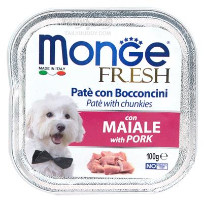 Monge Fresh มอนเจ้ อาหารเปียกสุนัข รสหมูย่าง (100 กรัม)