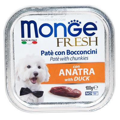 Monge Fresh มอนเจ้ อาหารเปียกสุนัข รสเป็ด (100 กรัม)