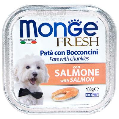 Monge Fresh มอนเจ้ อาหารเปียกสุนัข รสแซลมอน (100 กรัม)