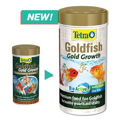 Tetra Goldfish Gold Growth อาหารปลาทอง สูตรเร่งโต อย่างแข็งแรง โปรตีนสูง ทำให้น้ำใส (113g/250ml)
