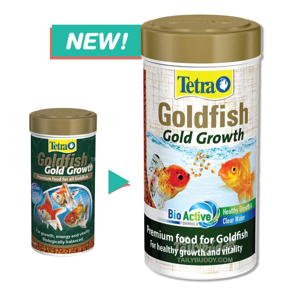 Tetra Goldfish Gold Growth อาหารปลาทอง สูตรเร่งโต อย่างแข็งแรง โปรตีนสูง ทำให้น้ำใส (113g/250ml)