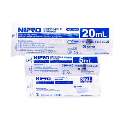 Nipro ไซริงค์ป้อนอาหารหรือยา สำหรับนก , กระต่าย , แมว , สุนัข (3ml. , 5ml. , 20ml.)