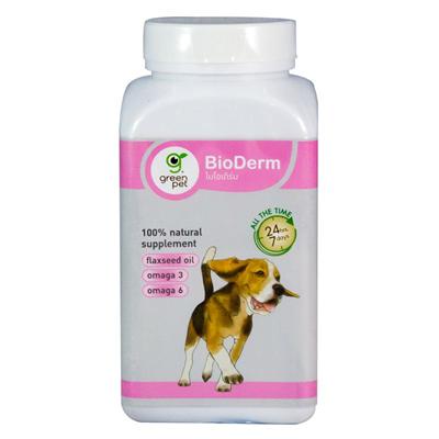 (EXP:04/04/2024) Green Pet BioDerm ไบโอเดิร์ม อาหารเสริมสุนัข สร้างความสมดุลให้แก่ร่างกาย (250g.)