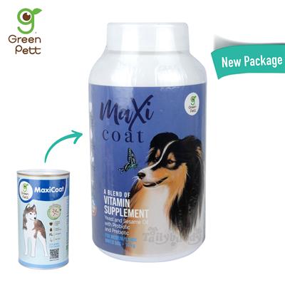 Green Pet MaxiCoat อาหารเสริมบำรุงขน สุนัขพันธุ์กลาง/ใหญ่ น้ำหนักเกิน 10 กก. (40 เม็ด, 100 เม็ด)