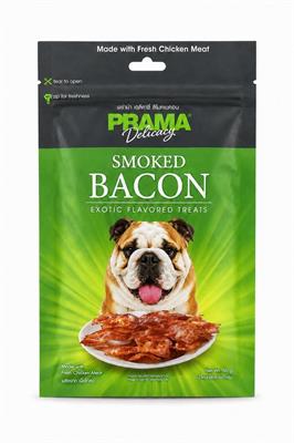 PRAMA Smoky Bacon พราม่า สแน็ค  ขนมสุนัข รสเบคอน (60 g.)