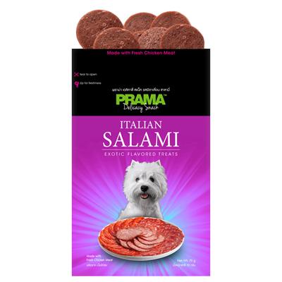 PRAMA Italian Salami พราม่า สแน็ค ขนมสุนัข รสอิตาเลี่ยน ซาลามี่ (70g.)