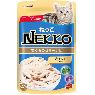 NEKKO CAT Tuna อาหารเปียกแมวเน็กโกะ สูตรปลาทูน่า ในเยลลี่ (70g.)