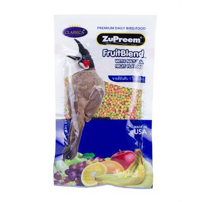 ZuPreem/Classica FruitBlend อาหารนกปรอท นกกรงหัวจุก แบบอัดเม็ด รสธรรมชาติ (100g.)