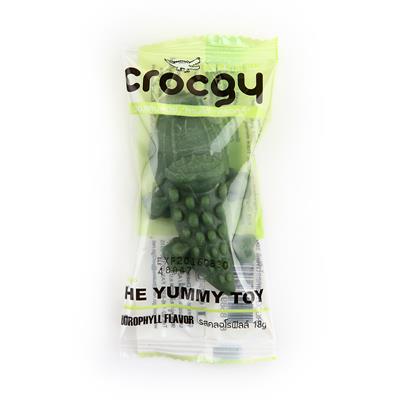 Crocgy Chlorophyll ครอกกี้ ขนมขัดฟันสุนัขรูปทรงจระเข้ รสคลอโรฟิลล์ (18g, 63g)