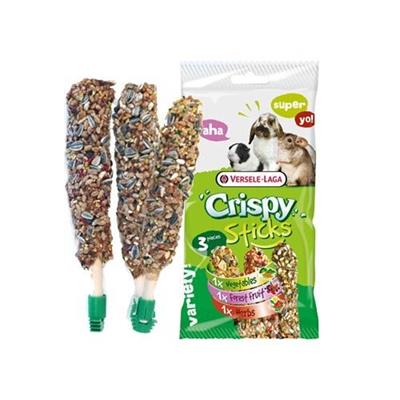 Crispy Sticks Rabbit/Hamsters/Squirrels Exotic Fruit ขนมสำหรับกระต่าย หนูแฮมสเตอร์ กระรอก และสัตว์ฟันแทะ แพ็ค 3 แท่ง( 165g.) , Versele Laga