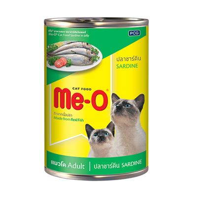 MeO มีโอ อาหารแมวชนิดเปียกสำหรับแมวทุกสายพันธุ์ สูตรปลาซาร์ดีน (400g)