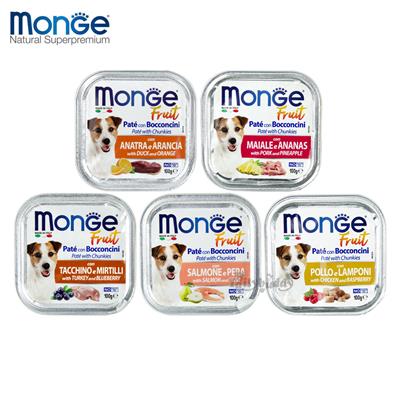 Monge Fruit มอนเจ้ อาหารเปียกสุนัข คละ 5 รส (ยกแพ็ค)