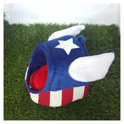 KPS Captain America Dome โดมนอนสำหรับกระต่าย ชูการ์ไกลเดอร์ แพรี่ด็อก ลายกัปตันอมเริกา (M, L, XL)