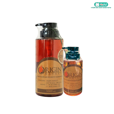 Origin Nature น้ำมันปลาแซลมอน สำหรับสุนัข แมว หนู กระต่าย (300ml., 1000ml.)