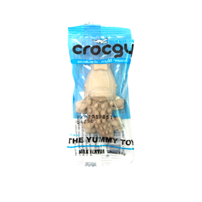 Crocgy Milk ครอกกี้ ขนมขัดฟันสุนัขรูปทรงจระเข้ รสนม (18g, 63g)