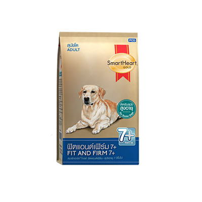 Smartheart สูตรฟิตแอนด์เฟิร์ม 7+  อาหารเม็ดสุนัขสูงอายุ พันธุ์กลาง-พันธ์ุใหญ่ ช่วยบำรุงข้อต่อ (10kg ,  20kg.)