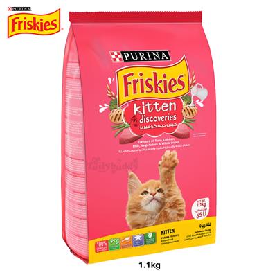 Friskies Kitten Discoveries ฟริสกี้ส์ ลูกแมว สูตรไก่และปลา (1.1kg)