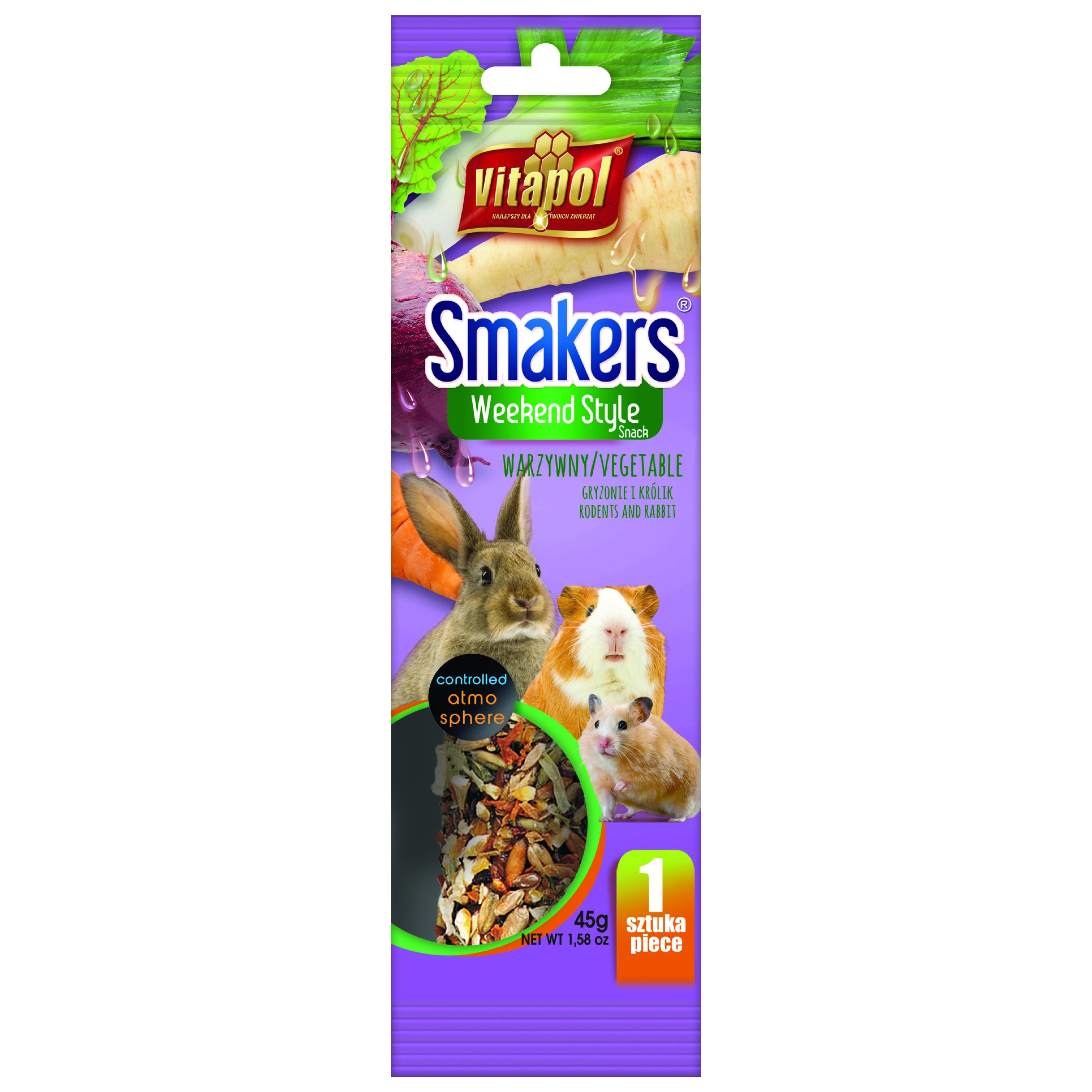 VITAPOL SMAKERS Weekend Style ผักสำหรับหนูและกระต่าย (45g)