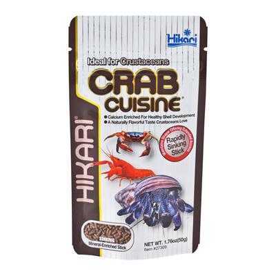 Hikari Crab Cuisine, Ideal for Crustaceans, Sinking Mineral-Enriched Stick, food for  Crabs,Lobsters,Crawfish 50g.