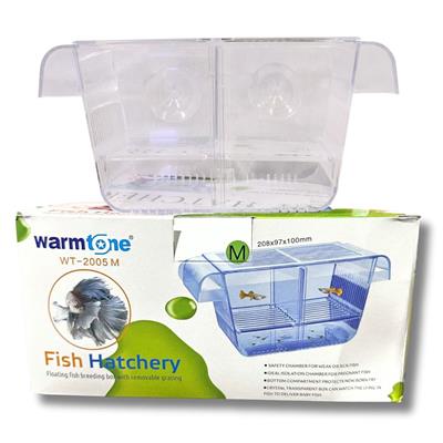 Fish hatchery กล่องพลาสติกแยกช่องเลี้ยงปลาในตู้ แยกกุ้ง, ปลาป่วย, ปลาท้อง  (WT-2005)