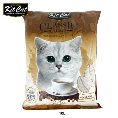 Kit Cat ทรายแมวเบนโทไนต์สูตรพรีเมี่ยม กลิ่นกาแฟ (10 ลิตร)