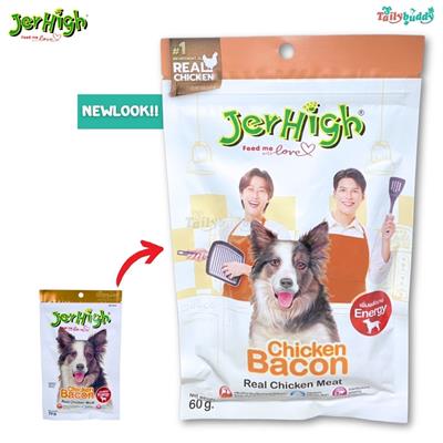 Jerhigh Chicken Beacon Stick เจอร์ไฮ สติ๊ก เบคอน ขนมสำหรับสุนัข เพิ่มพลังงาน (60g)