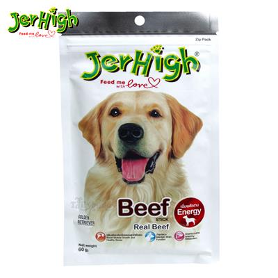 เจอร์ไฮ สติ๊ก บีฟ (รสเนื้อวัว) ขนมสำหรับสุนัข เพิ่มพลังงาน (60g)