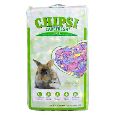 Carefresh CHIPSI ทิชชู่รองกรง ทำรัง ไร้ฝุ่น สำหรับหนู, กระต่าย, เม่น ดูดซับเก็บกลิ่นได้ดี (หลากสี) (10L)