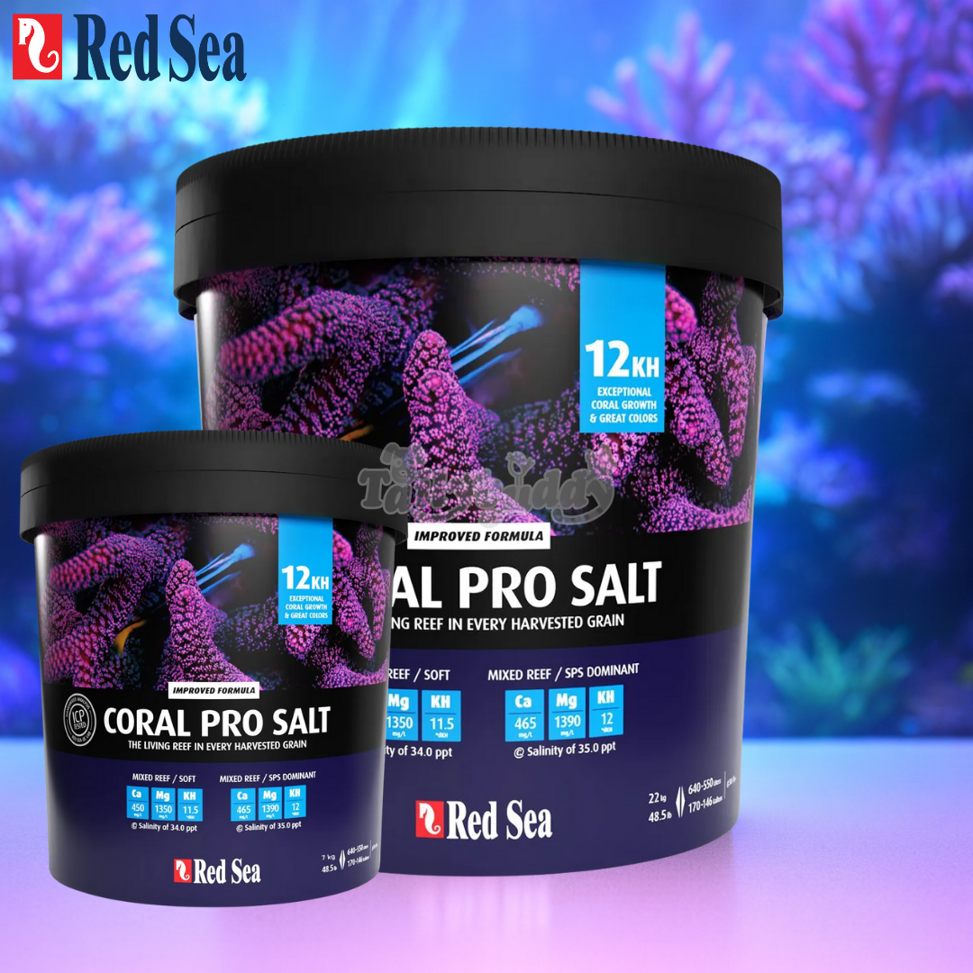 RED SEA SALT CORAL PRO SALT เกลือทะเล สำหรับตู้ทะเล ที่เลี้ยงปะการัง ก้นตู้ทั้ง LPS, SPS (7kg, 22kg)