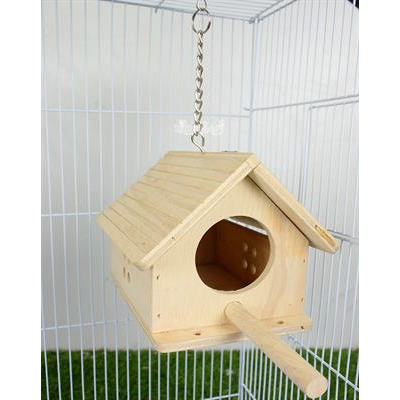 BirdBox บ้านไม้จั่วยาว ฝาบนเปิด 1ด้าน สำหรับนกขนาดเล็ก กระรอก ชูการ์ ( 7นิ้ว x 5นิ้ว x 5นิ้ว )