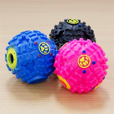 Bomb Ball 3IN1 Pet Toy, Training IQ and Quack Sound (size: medium) random colors