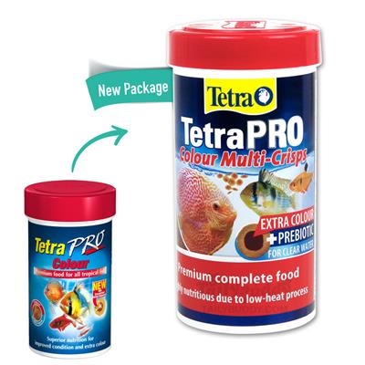 Tetra Pro Colour Crisps อาหารปลาน้ำจืดชนิดแผ่น สูตรเน้นเพิ่มสีสันของปลา (55g/250ml.)