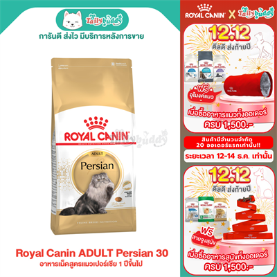 Royal Canin ADULT Persian 30 อาหารเม็ดสูตรแมวเปอร์เซีย 1 ปีขึ้นไป (400g , 2 kg , 4 kg , 10 kg)