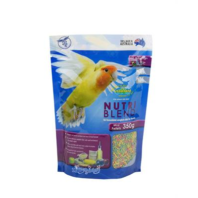 (EXP:31/01/2024) Vetafarm Nutri Blend Mini อาหารนกผลไม้อัดเม็ดเสริมวิตามินครบ สำหรับนกแก้วเล็ก-กลาง (เม็ดจิ๋ว) (350g)