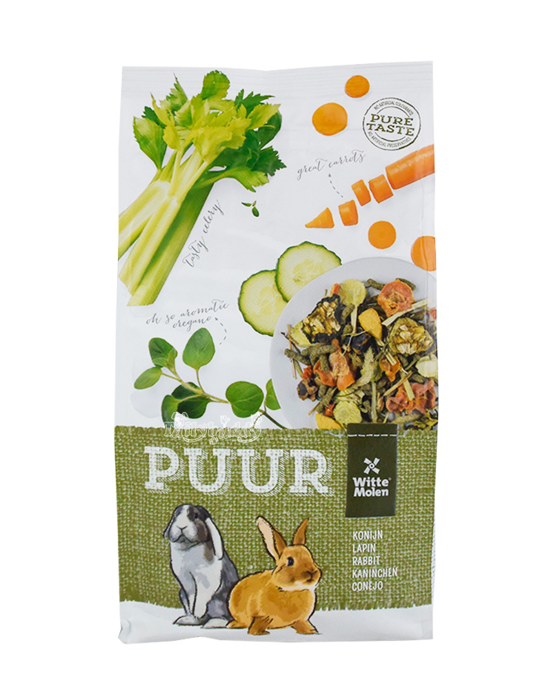 PUUR Rabbit อาหารกระต่าย สูตรผักคึ่นช่าย แครอท ช่วยสุขภาพฟัน และระบบ